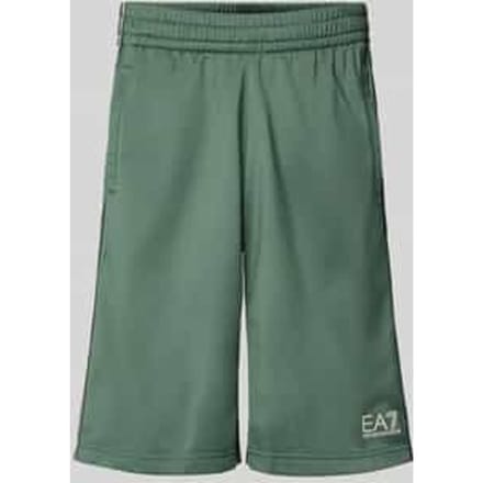 Shorts met logo en steekzakken