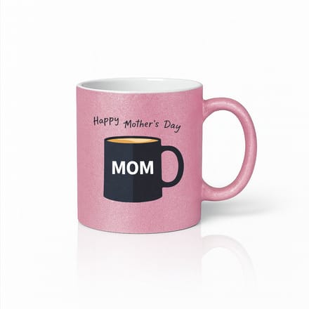 Roze Moederdag Beker - 330ml Keramische Koffiemok - Cadeau Tip Moederdag