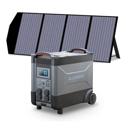 ALLPOWERS Solar Generator Kit 4000W (R4000 + SP029 140W Solar Panel) - R4000+SP029 140W Solar Panel