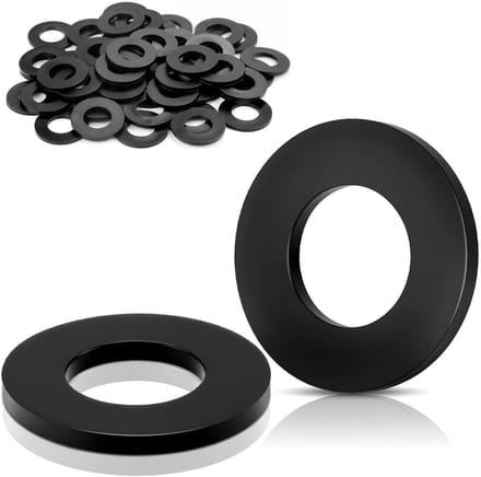 M10 x 20 mm Plastic Washers - 50 Stuks Nylon Zwarte Afsluitringen voor Sportuitrusting en Klussen