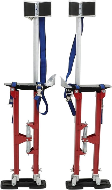 Gipsplaat Stelten - Verstelbare Stelten - Schilderen Ophangen - Aluminium Constructie - 24-40 inch - Rood