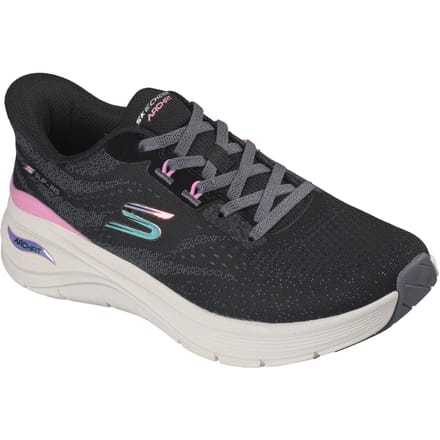 Skechers Arch Fit 3.0 Textiel Dames Zwarte Gaas/Multi Trim Sneakers