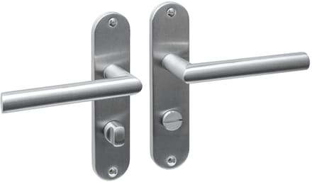 Intersteel Deurkruk Jura basic op schild ovaal 185x41mm wc 63/8mm rvs