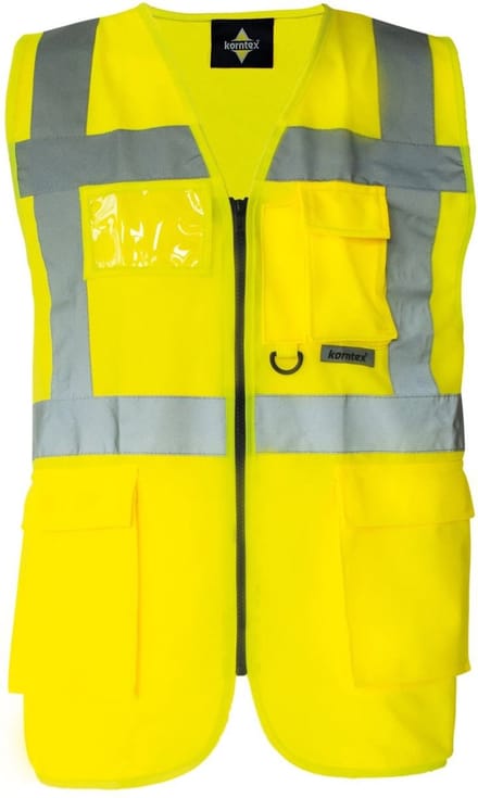 Korntex Executive Multifunctional Safety Vest Berlin KX802 - Signal Yellow - 6XL