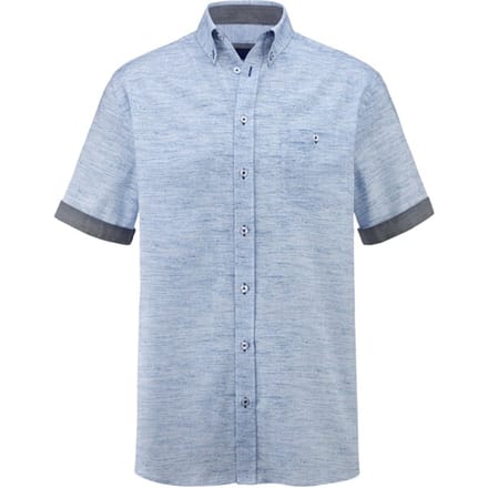 Overhemd met korte mouwen MILANZETTI blauw