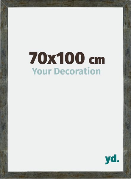 Your Decoration - Fotolijst 70x100 cm - MDF - Blauw Goud Gemeleerd - Mura
