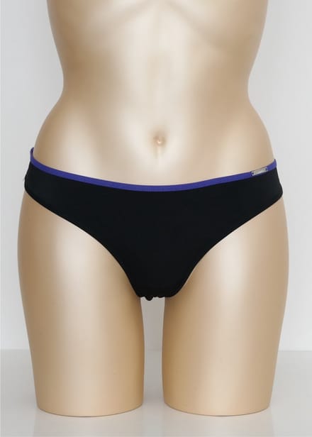 Sapph - Pose - string - zwart/paars - maat XL / 42