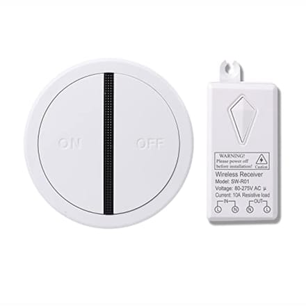 Draagbare draadloze afstandsbediening voor verlichting, programmeerbaar relais voor lampen en ventilatoren
