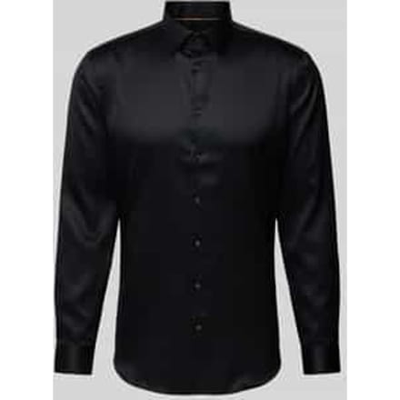 Slim fit zakelijk overhemd van satijn
