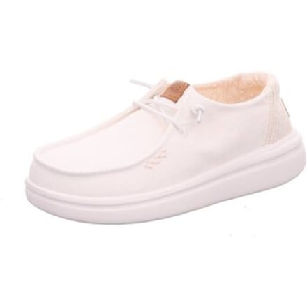 HEYDUDE - Wendy Rise Chambray Grid Dames Instappers Snow White - Maat 39