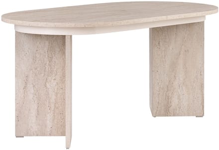 Skye Decor, Uitschuifbare eettafel, Sorell - Travertine, Gemelamineerde spaanplaat, Travertin, 160 x 90 x 75 cm