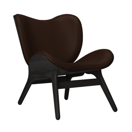 UMAGE A Conversation Piece fauteuil - eiken zwart - Leder Hope brown