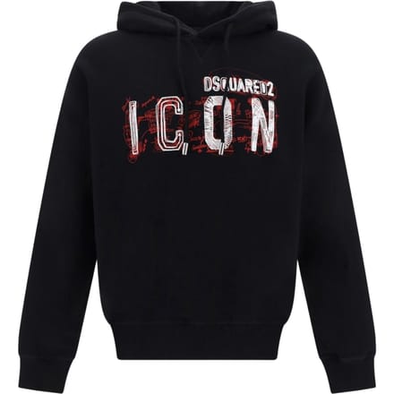 Dsquared2 Icon Scribble Logo Cool Fit Zwarte Hoodie