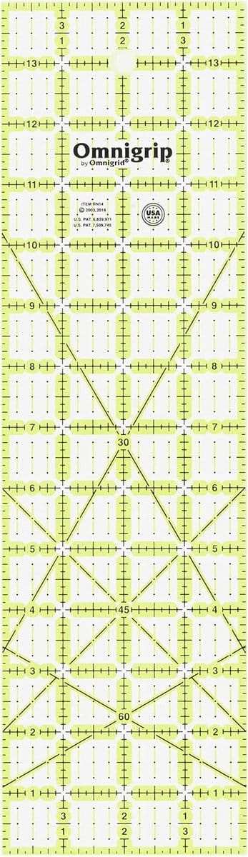 Antislip Quilters Liniaal Rechthoekig 10 x 35 cm voor Handwerken