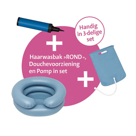 Sundo Wasbak opblaasbaar - Inclusief douchevoorziening en pomp - Blauw