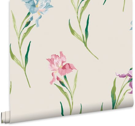 Laura Ashley Hawling Irises Behang - Bloemen - 10mx52cm - Multi
