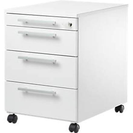 Schäfer Shop  Select Verrijdbaar ladeblok SET UP, afsluitbaar, B 432 x D 580 x H 595 mm, wit/wit