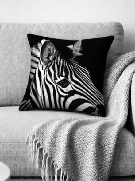 Monochrome Zebra Collection Kussenhoes - 45x45 cm
