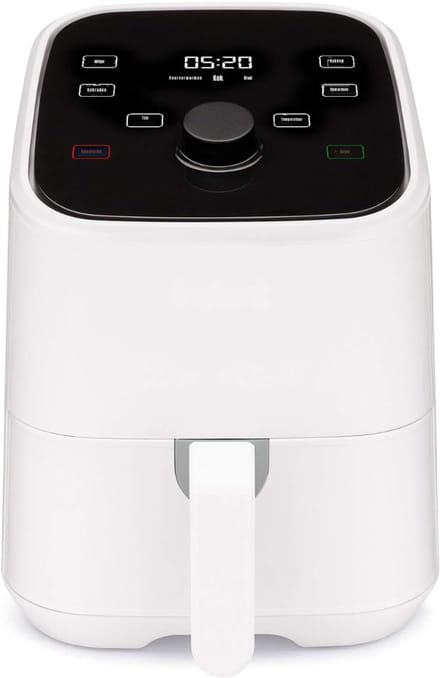 QORA® Mini airfryer - Airfryer - Airfryer klein - Wit - 22cm x 28cm x 27cm