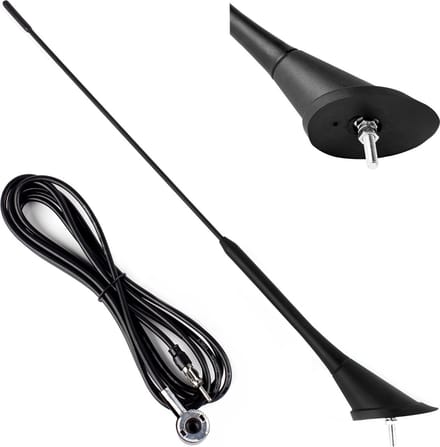 Autoantenne 40cm 5mm adapter 3m snoer - Auto antenne