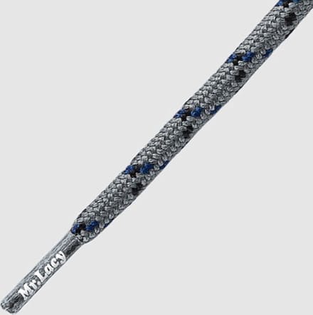 Mr.Lacy schoenveters-Rond-Hikies licht/grey-navy 180 cm lang 4 mm breed