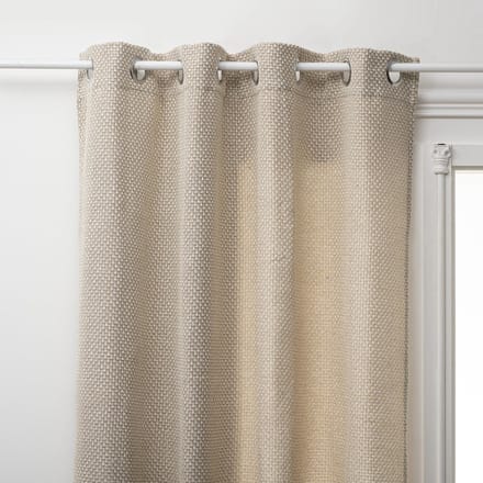 Decoratief gordijn, linnenlook, polyester, 260 x 140 cm