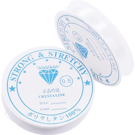 Elastische armbandkoord 26ft sterke elastische kralendraad voor doe-het-zelf sieradenkettingarmband 0.5mm white