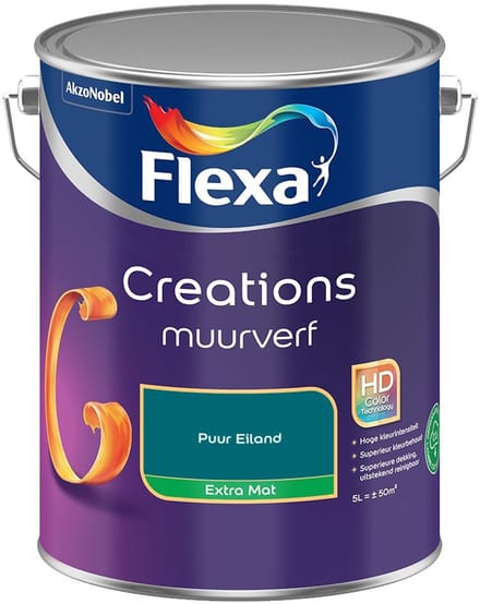Flexa - Creations Muurverf Extra Mat - Puur Eiland - Mengverf - 5 L