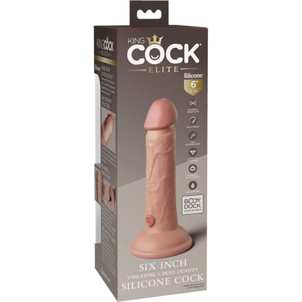 Pipedream - King Cock - Dual Density Vibrerende Dildo - 15 cm