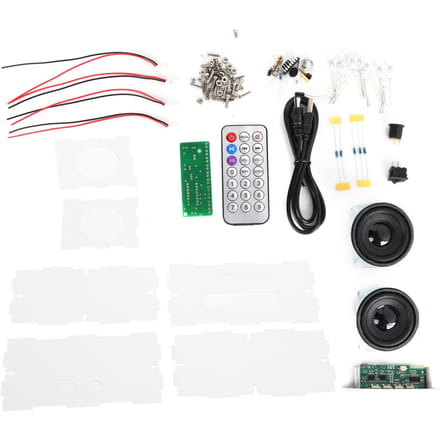 Doe-het-zelf Bluetooth Luidspreker Box Kit Kleine Spraakbesturing Licht Elektronische Geluidsversterker Set