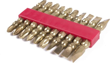 Benson Bitset - Dubbelzijdig - Goudkleurig - 10-delig - Koolstofstaal