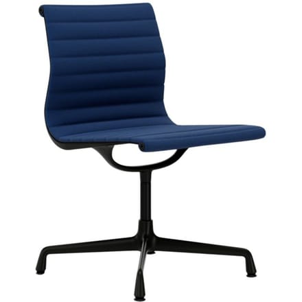 Vitra - Aluminium Chair - EA 101 - diepzwart - Hopsak - blauw/moorbruin