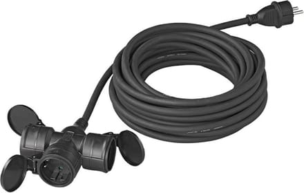 ProPlus 3-voudige stekkerdoos - 10 meter - IP44 - H07RN-F kabel - 3680W