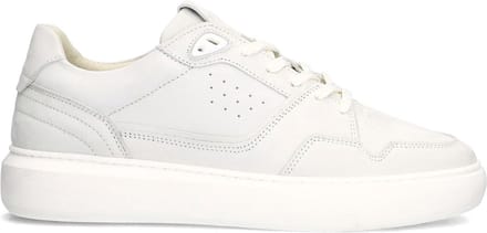 Manfield - Heren - Witte nubuck sneakers - Maat 40