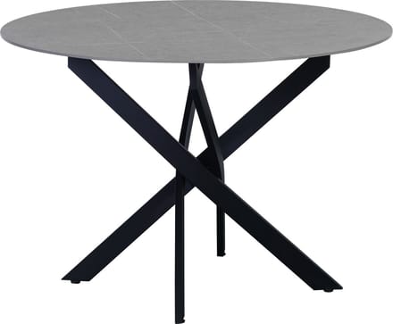 Dimehouse Eettafel Vivian marmerlook grijs 110 x 110 x 76 cm - Marmer - Modern - Rond