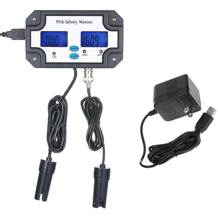 PH/Zoutgehaltemeter Waterkwaliteitstester Detector PH- en zoutgehaltemonitor 2-in-1 analyse van de waterkwaliteit US Plug