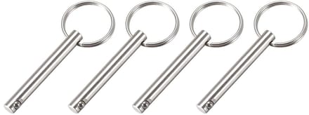 Quick Release Pins 6mm x 50mm - 4 Stuks Carbon Staal Pull Bolts voor Scheepsbouw en Bootconstructie