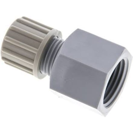 10x8mm & G1/2'' PA Rechte Knelfitting Binnendraad 10bar
