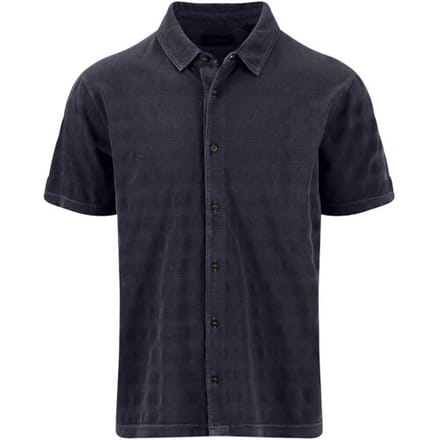 Fynch-Hatton Overhemd Solid Color Fine Texture Jacquard Resort Navy / male