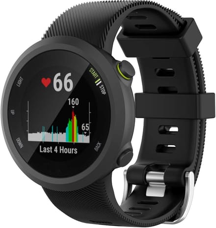 Geschik voor Garmin Forerunner 45 / 45S armband siliconen Zwart