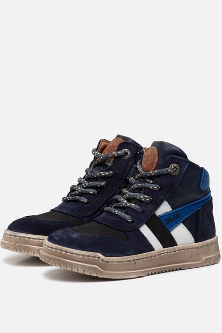 Develab Mid Cut Sneakers blauw Leer - Maat 28