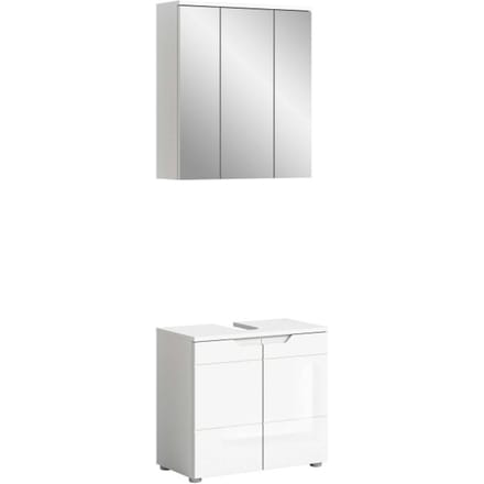 Solero badkamercombinatie wit hoogglans MDF TZ - 34x63x193cm