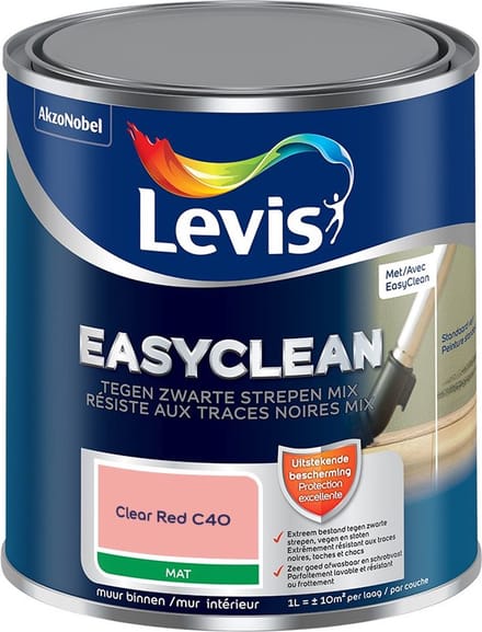 Levis - Easyclean Tegen Zwarte Strepen Mix - Clear Red C40 - Mengverf - 1 L