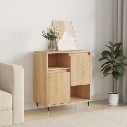 vidaXL - Dressoir - 60x35x70 - cm - bewerkt - hout - sonoma - eikenkleurig