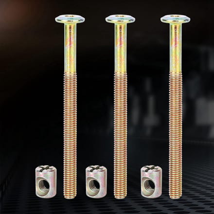 10 stuks M6 Koolstofstaal Meubelbouten Met Cilindrische Moeren Penmoer Connector Bevestiging Type 1