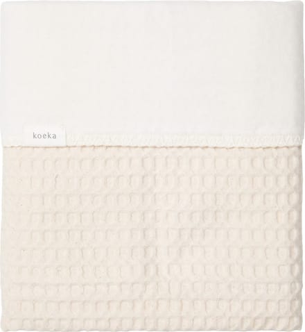 Koeka wiegdeken cotton fleece wafel Amsterdam natural 100x75