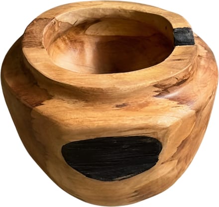 Teak vase L D25H23cm