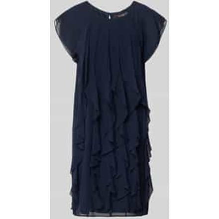relaxed fit mini-jurk met allover met ruches