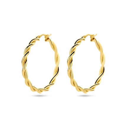 Oorringen 3,5 mm gedraaide buis 1 micron