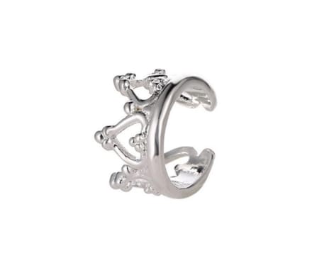 Kroon ear cuff | zilver gekleurd